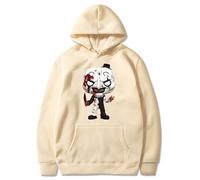 Felpa con Cappuccio Horror Movie Terrifier3 Clown Art Testa Grande Moda e Umorismo Felpe con Cappuccio Unisex (Khaki,XL)