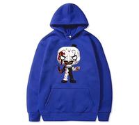 Felpa con Cappuccio Horror Movie Terrifier3 Clown Art Testa Grande Moda e Umorismo Felpe con Cappuccio Unisex (Blue,S)