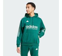 Felpa con cappuccio House of Tiro Fleece Collegiate Green / Alumina L