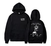Felpa con Cappuccio Hozier Unreal Unearth Stampa Felpa con Cappuccio Uomo Donna Felpa con Cappuccio Manica con Logo XS-3XL-Black||XS