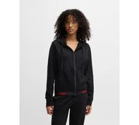 Felpa con cappuccio HUGO Loungewear nero puro donna - S