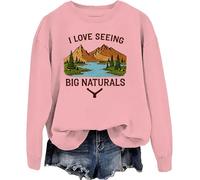 Felpa con cappuccio I Love Seeing Big Naturals I Love Seeing Big Naturals, Rosa-y, M