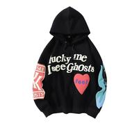 Felpa con cappuccio I See Ghost Teen Girls And Boys Girocollo Maglione Lucky Me Stampa Casual Felpa con cappuccio da donna a maniche lunghe in tinta unita Felpe basic Streetwear Scuola Juniors Top per