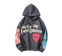 Felpa con cappuccio I See Ghost Teen Girls And Boys Girocollo Maglione Lucky Me Stampa Casual Felpa con cappuccio da donna a maniche lunghe in tinta unita Felpe basic Streetwear Scuola Juniors Top per