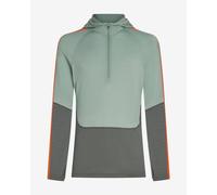 Felpa con cappuccio Icebreaker Merino 200 Sonebula Half Zip verde - M