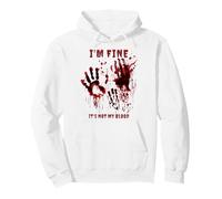 Felpa con Cappuccio I'm Fine It's Not My Blood, Grafica macchiata di Sangue Felpa con Cappuccio