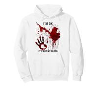 Felpa con Cappuccio I'm Ok It's Not My Blood Splatter Blood Stained Blood Stained Felpa con Cappuccio