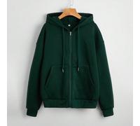 Felpa con cappuccio imbottita termica con chiusura lampo e coulisse, maniche lunghe, adatta per laurea, insegnanti, ritorno a scuola in autunno L,M,S,XSColore unicoTessuto