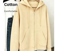 Felpa con cappuccio in cotone basic da donna per primavera/estate/autunno, casual oversize in stile Y2K, felpa con cappuccio versatile a maniche lunghe per uso quotidiano, morbida, traspirante e confo