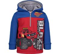 Felpa con cappuccio in pile con mezza zip per bambini Nickelodeon Blaze e le Mega Macchine, rossa, 4 anni
