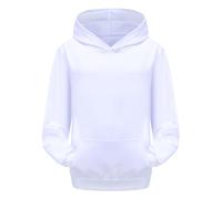 Felpa con cappuccio in tinta unita per bambini e bambine, a maniche lunghe, calda, in colore solido, top per outfit quotidiani, felpa con cappuccio per uso casual quotidiano, 8-9 Years