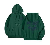 Felpa con cappuccio invernale con scritta "I am a Child Of God" 2026 da uomo e da donna, Verde, S