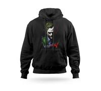 Felpa con Cappuccio Joker Film Cult Nera Uomo Donna Bimbo Ragazzi Idea Regalo