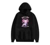 Felpa con Cappuccio Just a Girl Who Loves K-Pop per Adolescenti Fan del Pop Coreano Felpa con Cappuccio Kawaii con Scritta Divertente