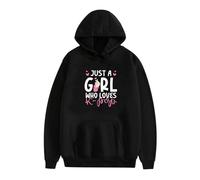 Felpa con Cappuccio Just a Girl Who Loves K-Pop per Adolescenti Fan del Pop Coreano Felpa con Cappuccio Kawaii con Scritta Divertente