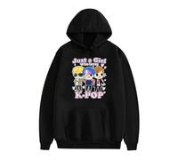 Felpa con Cappuccio Just a Girl Who Loves K-Pop per Adolescenti Fan del Pop Coreano Felpa con Cappuccio Kawaii con Scritta Divertente