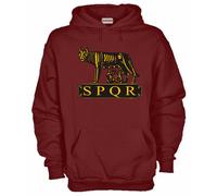 Felpa Con Cappuccio KA73 Roma Lupa SPQR Gladiatori