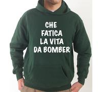 Felpa Con Cappuccio KJ1306 Che Fatica La Vita Da Bomber