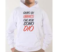 Felpa Con Cappuccio KJ1308 Giuro Su Ubriaco Che Non Sono Dio