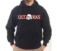 Felpa Con Cappuccio KJ1365 Ultras Milan Skull Fossa dei Leoni Curva Sud