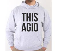 Felpa con Cappuccio KJ1487 This Agio Hastag #Disagio