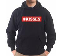 Felpa Con Cappuccio KJ2019 #Kisses Supreme Baci Idea Hastag