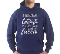 Felpa Con Cappuccio KJ2129 Il Benzinaio non è un Lavoro Perché Io Amo quello che