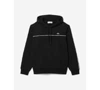 Felpa con cappuccio Lacoste Classic Fit Logo Stripe nero puro - XXL