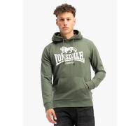 Lonsdale Fremington Felpa con Cappuccio, Verde/Bianco, M Uomo