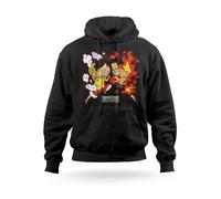 Felpa con Cappuccio Luffy Rubber Portuguese D. Ace One Piece Uomo Donna Bambino
