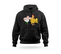 Felpa Con Cappuccio Maglia Peter Griffin vs Chicken Divertente Uomo Donna Bimbo