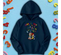 Felpa con cappuccio maglione ragazzi e ragazze Rainbow Numbers Number Day...