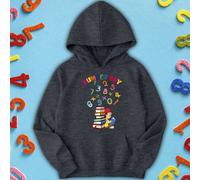 Felpa con cappuccio maglione ragazzi e ragazze Rainbow Numbers Number Day...