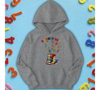 Felpa con cappuccio maglione ragazzi e ragazze Rainbow Numbers Number Day...