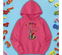 Felpa con cappuccio maglione ragazzi e ragazze Rainbow Numbers Number Day...