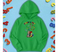 Felpa con cappuccio maglione ragazzi e ragazze Rainbow Numbers Number Day...