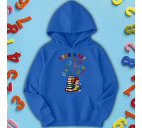 Felpa con cappuccio maglione ragazzi e ragazze Rainbow Numbers Number Day...