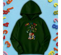 Felpa con cappuccio maglione ragazzi e ragazze Rainbow Numbers Number Day...