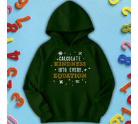 Felpa con cappuccio maglione Ragazzi Ragazze Calcolate Kindness Number Day...