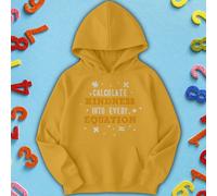Felpa con cappuccio maglione Ragazzi Ragazze Calcolate Kindness Number Day...