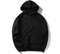 Felpa con cappuccio Maglioni Stampati Felpe da Uomo con Tasca Casual Style Basic Ideale Sport, Fitness, Bodybuilding Felpa con cappuccio in pile da uomo di grandi dimensioni a buon mercato, Le Noir, S