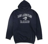 Felpa Con Cappuccio Majestic Uomo LA RAMS, Blu, XXX-Large