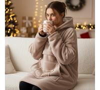 Felpa con cappuccio marrone Cozy Time marrone
