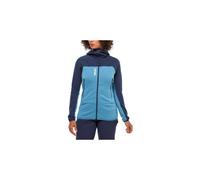 Felpa con cappuccio millet fusion grid blu da donna