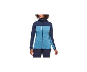 Felpa con cappuccio millet fusion grid blu da donna