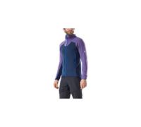 Felpa con cappuccio millet kamet grid blu viola da uomo
