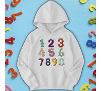 Felpa con cappuccio Monster Number Day Ideas per bambini per ragazzi e...