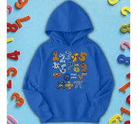 Felpa con cappuccio Monster Number Day Ideas per bambini per ragazzi e...