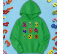 Felpa con cappuccio Monster Number Day Ideas per bambini per ragazzi e...