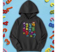 Felpa con cappuccio Monster Number Day Ideas per bambini per ragazzi e...